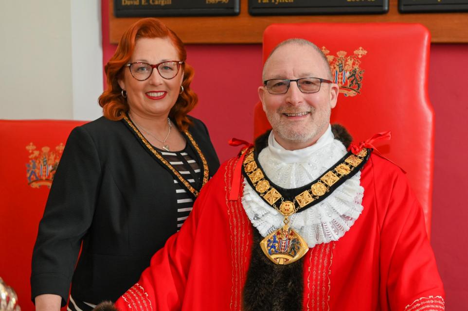 The Mayor and Mayoress of Halton after they established a fund for local youth